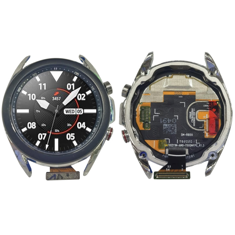 LCD Screen and Digitizer Full Assembly With Frame for Samsung Galaxy Watch3 SM-R850/R855(Silver) - LCD Related Parts by buy2fix | Online Shopping UK | buy2fix