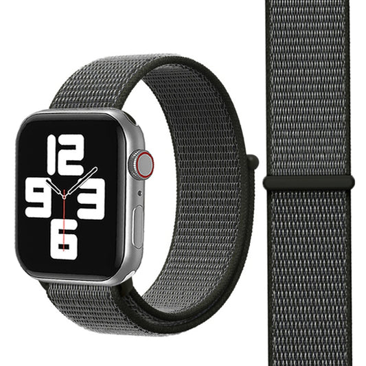 For Apple Watch 46mm / 49mm / 45mm / 44mm Simple Fashion Nylon Watch Band with Magic Stick(Grey) by buy2fix