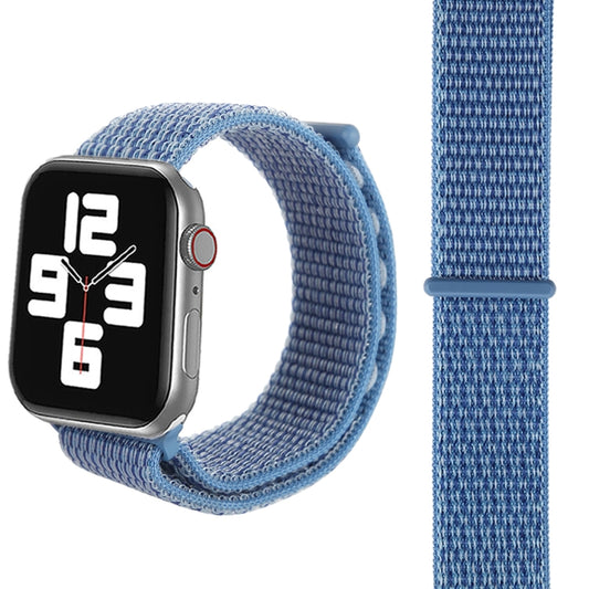 For Apple Watch 42mm / 41mm / 40mm / 38mm Simple Fashion Nylon Watch Band with Magic Stick(Peacock Blue) by buy2fix