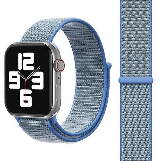For Apple Watch 42mm / 41mm / 40mm / 38mm Simple Fashion Nylon Watch Band with Magic Stick(Blue) by buy2fix