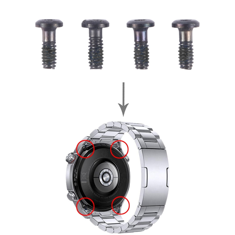 For Huawei Watch Ultimate 4pcs/Set Back Cover Screws by buy2fix