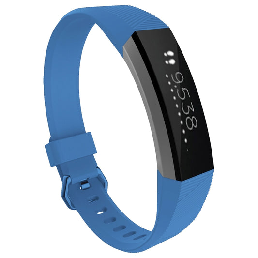 Solid Color Silicone Watch Band for FITBIT Alta / HR, Size: L(Turkish Blue) by buy2fix