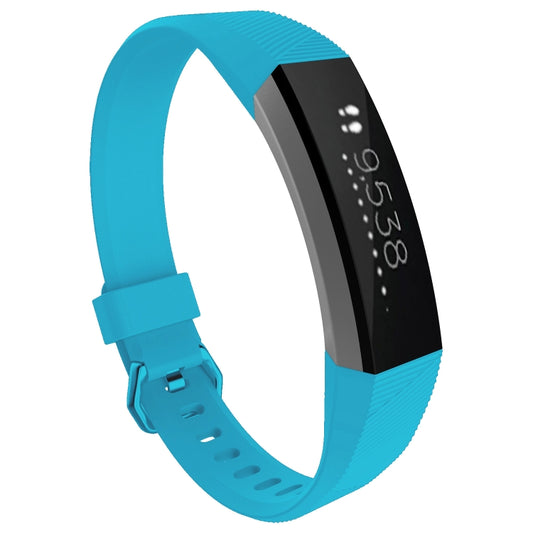 Solid Color Silicone Watch Band for FITBIT Alta / HR, Size: L(Sea Blue) by buy2fix