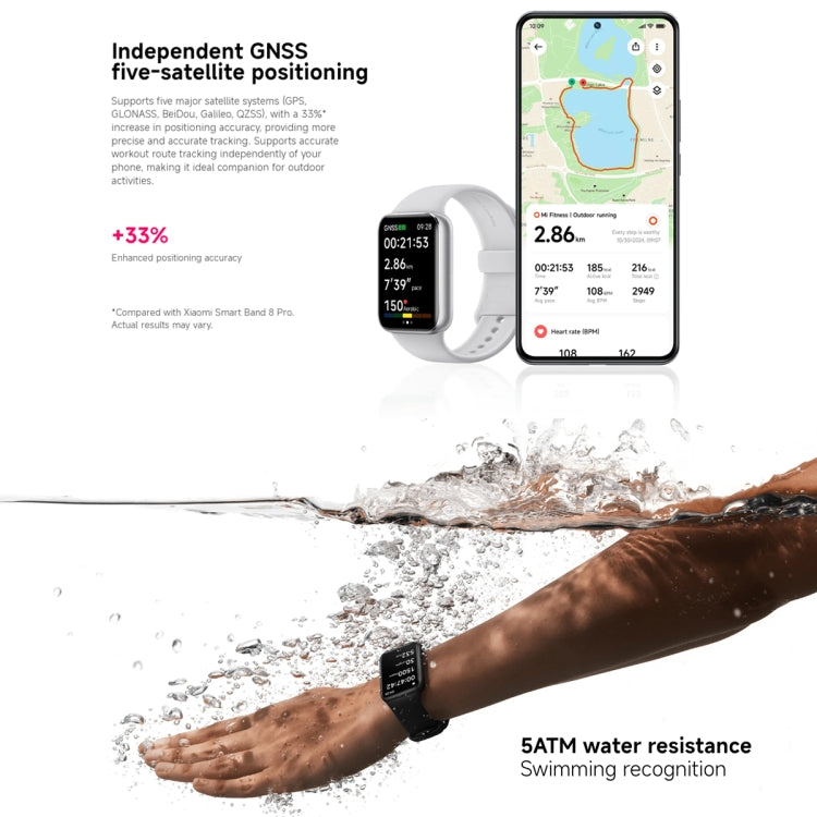 Original Xiaomi Smart Band 9 Pro 1.74 inch AMOLED Screen 5ATM Waterproof Smart Watch, Support Blood Oxygen / Heart Rate Monitor (Silver) - Wearable Devices by Xiaomi | Online Shopping UK | buy2fix