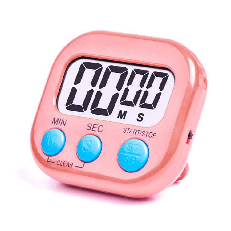 Digital Kitchen Timer Electronic Alarm Magnetic Backing with LCD Display for Cooking Baking Sports Games Office(Pink) - Digital Countdown by buy2fix | Online Shopping UK | buy2fix
