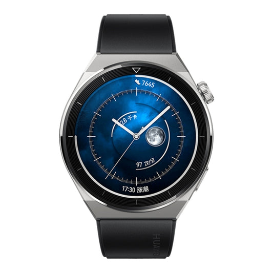 HUAWEI WATCH GT 3 Pro Titanium Smart Watch 46mm Rubber Wristband, 1.43 inch AMOLED Screen, Support ECG / GPS / 14-days Battery Life(Black) - Wearable Devices by Huawei | Online Shopping UK | buy2fix