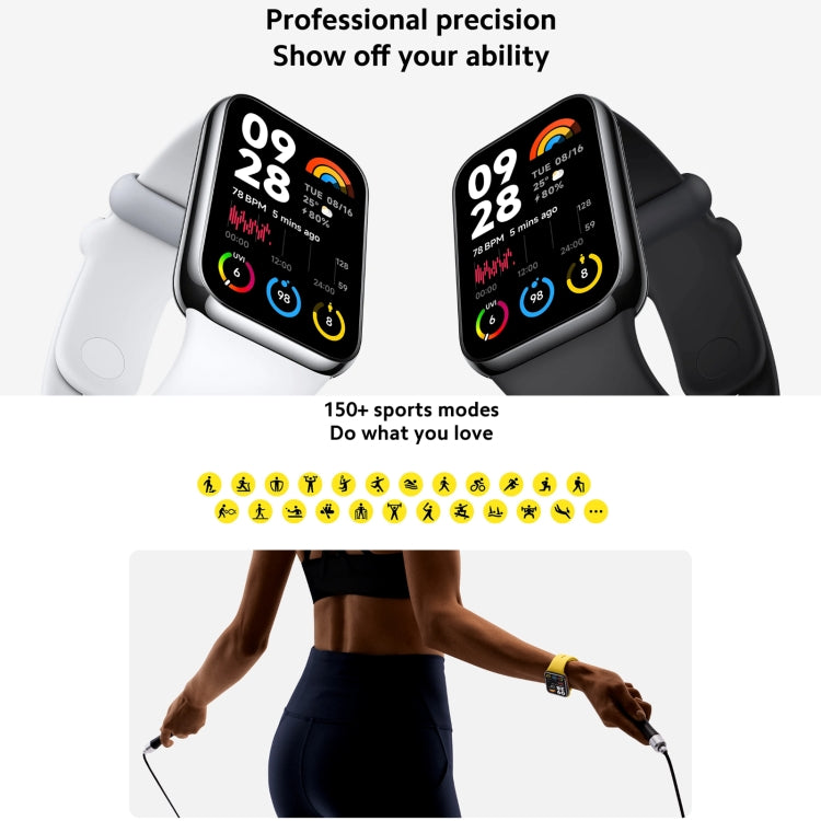 Original Xiaomi Mi Band 8 Pro Global 1.74 inch AMOLED Full Color Screen 5ATM Waterproof Smart Watch, Support GPS / Heart Rate (Black) - Wearable Devices by Xiaomi | Online Shopping UK | buy2fix