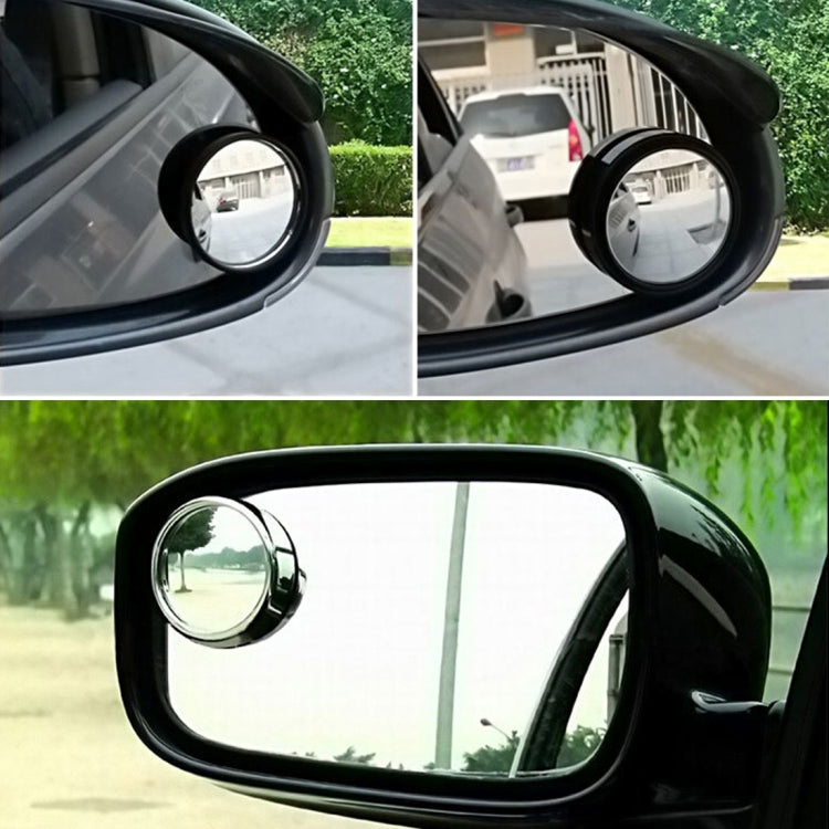 Car Blind Spot Rear View Wide Angle Mirror, Diameter: 5.5cm(Black) by buy2fix