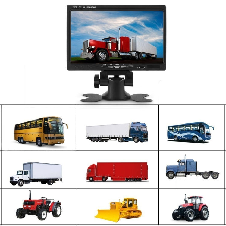 A1509 7 inch HD Car 12 IR Night Vision Rear View Backup Camera Rearview Monitor with 15m Cable - Rear View Cameras by buy2fix | Online Shopping UK | buy2fix