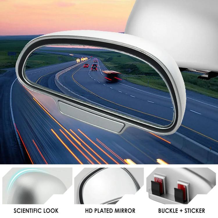 3R-091 Car Blind Spot Left Rear View Wide Angle Adjustable Mirror (White) - Convex Mirror & Accessories by 3R | Online Shopping UK | buy2fix