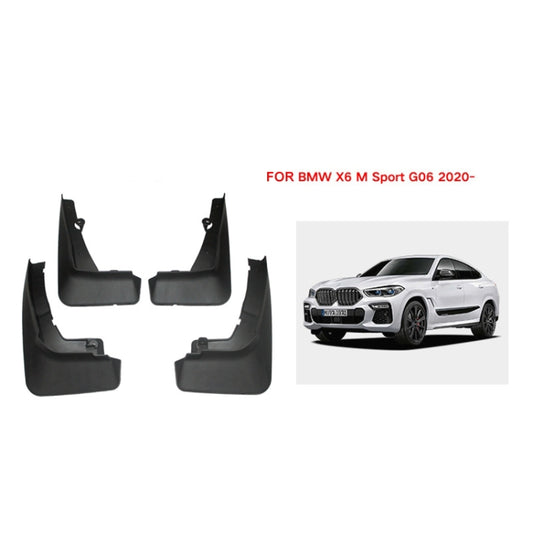 For BMW X6 G06 Sports 2020-2023 4pcs/Set Car Auto Soft Plastic Splash Flaps Fender Guard by buy2fix