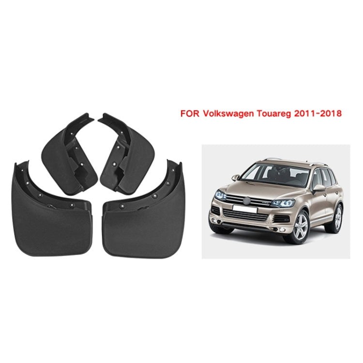 For Volkswagen Touareg 2011-2018 4pcs/Set Car Auto Soft Plastic Splash Flaps Fender Guard - Mudguards by buy2fix | Online Shopping UK | buy2fix