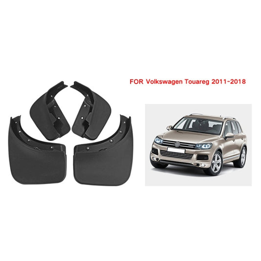 For Volkswagen Touareg 2011-2018 4pcs/Set Car Auto Soft Plastic Splash Flaps Fender Guard - Mudguards by buy2fix | Online Shopping UK | buy2fix