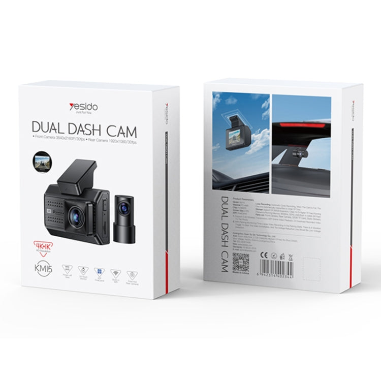 Yesido KM15 4K Dual Dash Camera Driving Recorder by Yesido