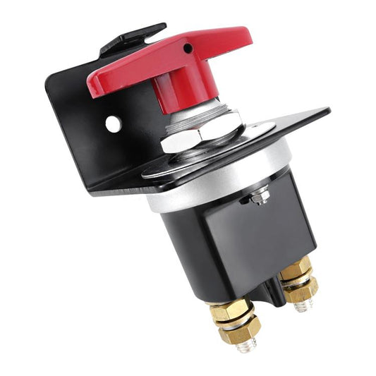300A High Current Silver-plated Copper 12V-36V Battery Cut Off Switch with Red Handle Isolator & Lock-Out Plate - Car Switches by buy2fix | Online Shopping UK | buy2fix