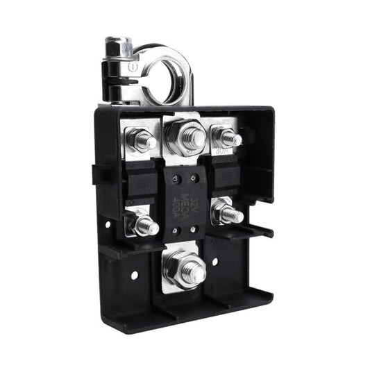 Car Battery Distribution Terminal 32V 400A Quick Release Fused Clamps Connector (Black) - Booster Cable & Clip by buy2fix | Online Shopping UK | buy2fix