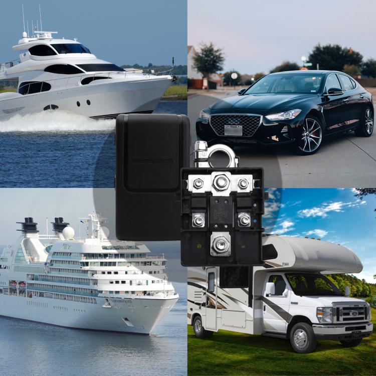 Car Battery Distribution Terminal 32V 400A Quick Release Fused Clamps Connector (Black) - Booster Cable & Clip by buy2fix | Online Shopping UK | buy2fix