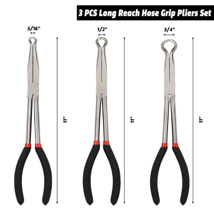 Extended Pointed Nose O-ring Pliers, Size: 5/16 inch (Black) - Hand Tool Sets by buy2fix | Online Shopping UK | buy2fix