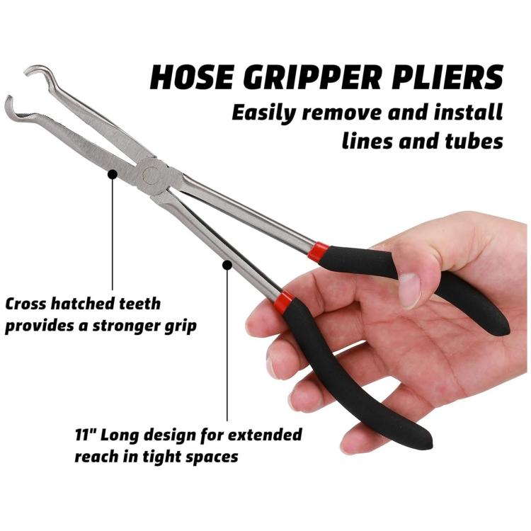 Extended Pointed Nose O-ring Pliers, Size: 1/2 inch (Black) - Hand Tool Sets by buy2fix | Online Shopping UK | buy2fix