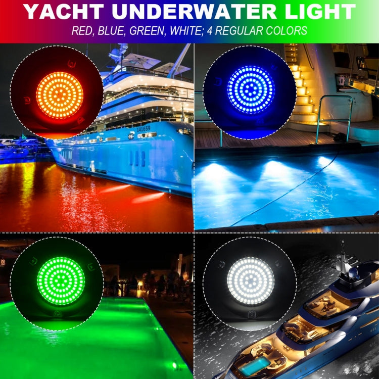 Ship / Yacht 10-30V 90LEDs Waterproof Stainless Steel Underwater Light (Red Light) - Marine Accessories & Parts by buy2fix | Online Shopping UK | buy2fix