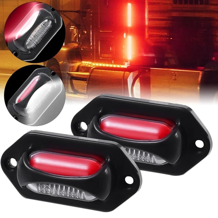 2pcs Car / Truck 12-24V 8LEDs Dual Color Side Marker Indicator Lights Bulb Lamp - Clearance Lights by buy2fix | Online Shopping UK | buy2fix