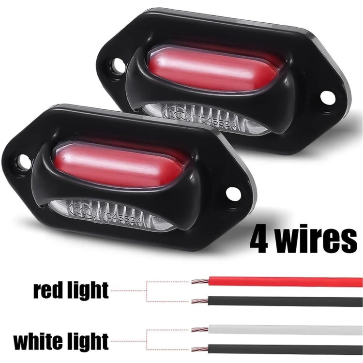 2pcs Car / Truck 12-24V 8LEDs Dual Color Side Marker Indicator Lights Bulb Lamp - Clearance Lights by buy2fix | Online Shopping UK | buy2fix