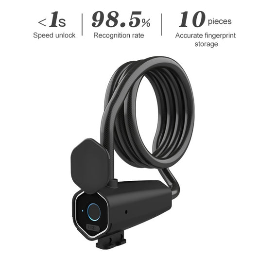 W16 IP65 Waterproof Fingerprint Lock Steel Rope Anti-theft Electric Car Lock Bluetooth APP Electronic Lock by buy2fix