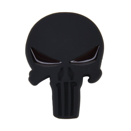 Pure Black Skull Metal Car Sticker by buy2fix