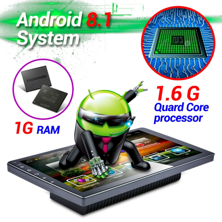 HD 10.1 inch Universal Car Android 8.1 Radio Receiver MP5 Player, Support FM & Bluetooth & TF Card & GPS - Car MP3 & MP4 & MP5 by buy2fix | Online Shopping UK | buy2fix