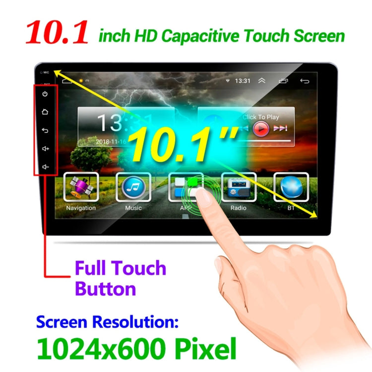HD 10.1 inch Universal Car Android 8.1 Radio Receiver MP5 Player, Support FM & Bluetooth & TF Card & GPS - Car MP3 & MP4 & MP5 by buy2fix | Online Shopping UK | buy2fix