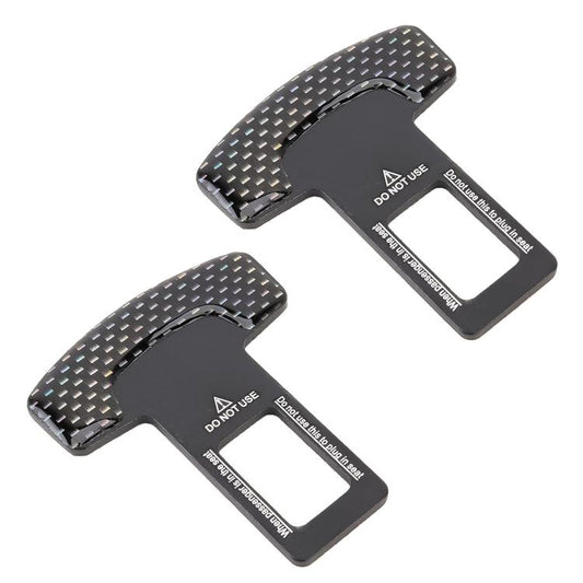 2 in 1 Car Carbon Fibre Safety Seat Belt Buckle Clip - Seat Belts & Padding by buy2fix | Online Shopping UK | buy2fix