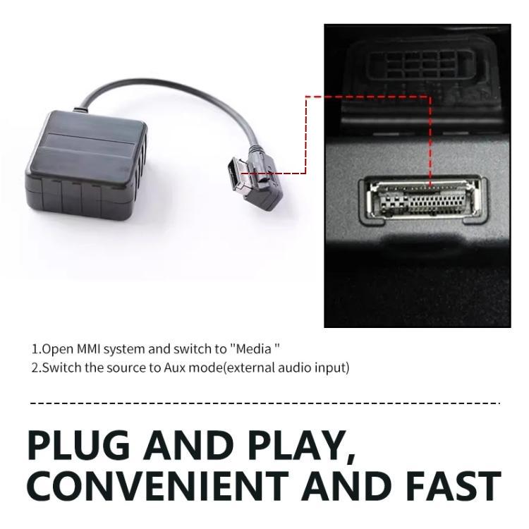 Car Wireless MMI 3G+ Bluetooth AUX Audio Cable Wiring Harness for Audi AMI / Volkswagen MDI - DIY Cables by buy2fix | Online Shopping UK | buy2fix