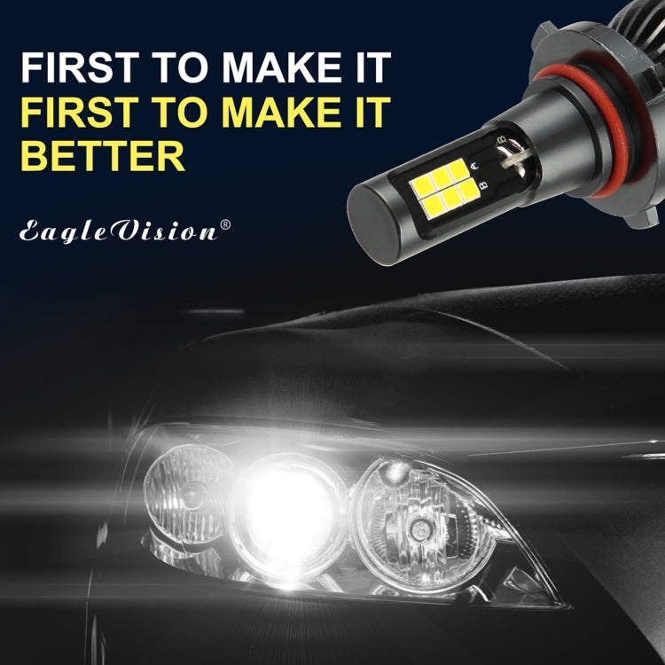 2 PCS EV15 9005 / 9006 DC9-32V / 6W / IP67 Car LED Double Color Fog Light, Cold White Light + Amber Light - Fog / Driving Lights by buy2fix | Online Shopping UK | buy2fix