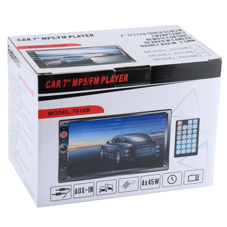 7018B 7.0 inch HD Touch Screen Dual DIN Car Radio Bluetooth Stereo MP3 / MP4 / MP5 Player with Remote Control, with Rearview Camera, 6800 Module, Support FM / TF Card / USB Flash Disk by buy2fix