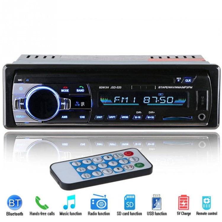 JSD-520 Car Stereo Radio MP3 Audio Player Support Bluetooth Hand-free Calling / FM / USB / SD, Ordinary Version - Car MP3 & MP4 & MP5 by buy2fix | Online Shopping UK | buy2fix