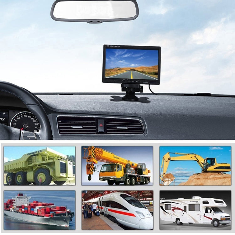 F0505 7 inch HD Car Dual Camera Rearview Mirror Monitor, with 2 x 10m Cable by buy2fix