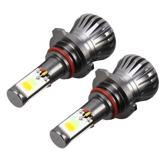 2 PCS 9006 HB4 6W 400LM Car LED Three-side COB Chips Fog Light Lamp Replacement, (White Light+Yellow Light) by buy2fix