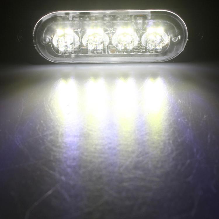 DC 12V-24V 2W 4LEDs SMD-2835 Lamps 17 Flash Patterns 3 Lines Car Flash Lamp Waterproof Car Truck Emergency Strobe Flash Warning Light, Cable Length: 90cm - Warning Lights by buy2fix | Online Shopping UK | buy2fix