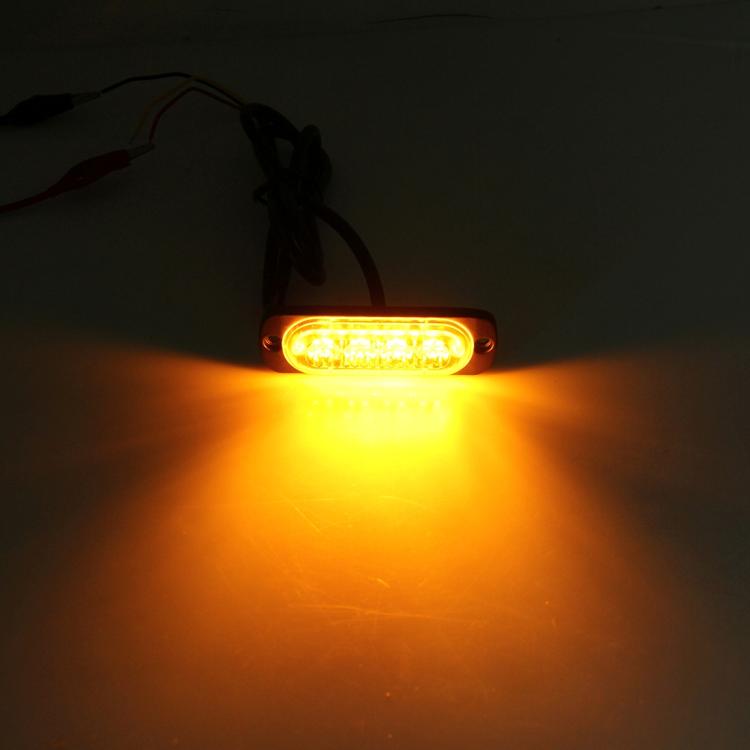 DC 12V-24V 2W 4LEDs SMD-2835 Lamps 17 Flash Patterns 3 Lines Car Flash Lamp Waterproof Car Truck Emergency Strobe Flash Warning Light, Cable Length: 90cm - Warning Lights by buy2fix | Online Shopping UK | buy2fix