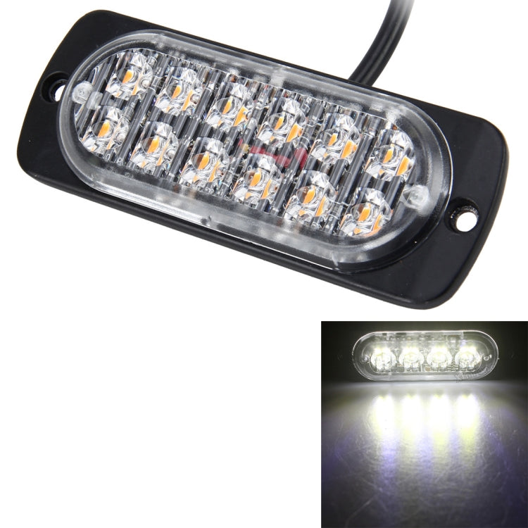 DC 12V-24V 2W 12LEDs SMD-2835 Lamps 17 Flash Patterns 3 Lines Car Flash Lamp Waterproof Car Truck Emergency Strobe Flash Warning Light, Cable Length: 90cm - Warning Lights by buy2fix | Online Shopping UK | buy2fix