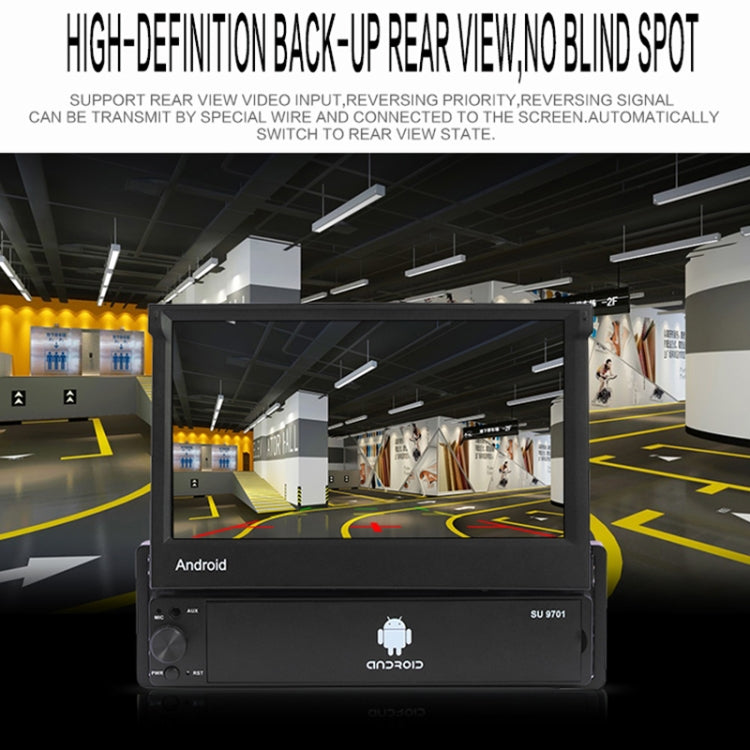 SU 9701 1GB+32GB 7 inch HD Foldable Universal Car Android Radio Receiver MP5 Player, Support FM & Bluetooth & TF Card & GPS & Phone Link & WiFi - Car MP3 & MP4 & MP5 by buy2fix | Online Shopping UK | buy2fix