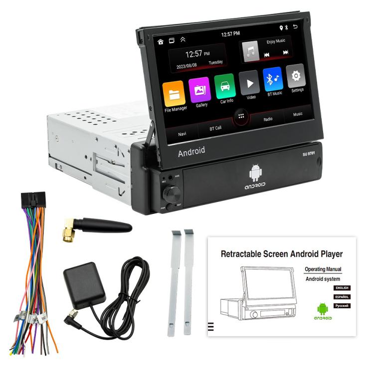 SU 9701 1GB+32GB 7 inch HD Foldable Universal Car Android Radio Receiver MP5 Player, Support FM & Bluetooth & TF Card & GPS & Phone Link & WiFi - Car MP3 & MP4 & MP5 by buy2fix | Online Shopping UK | buy2fix