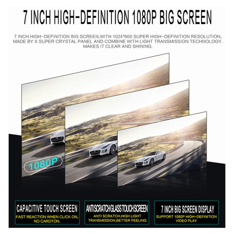 SU 9701 1GB+32GB 7 inch HD Foldable Universal Car Android Radio Receiver MP5 Player, Support FM & Bluetooth & TF Card & GPS & Phone Link & WiFi - Car MP3 & MP4 & MP5 by buy2fix | Online Shopping UK | buy2fix