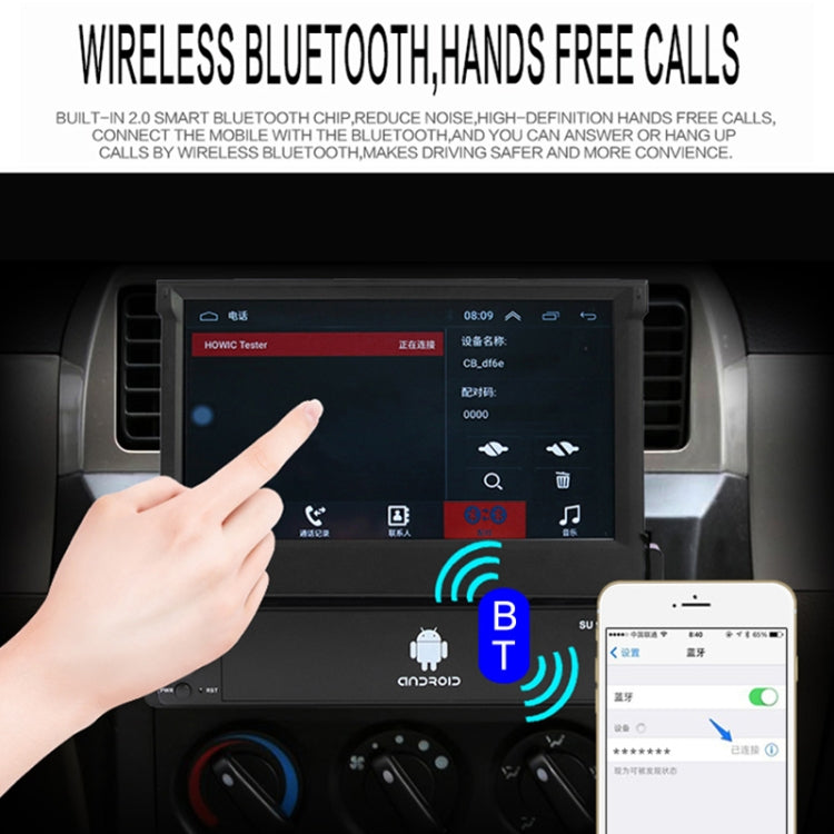 SU 9701 1GB+32GB 7 inch HD Foldable Universal Car Android Radio Receiver MP5 Player, Support FM & Bluetooth & TF Card & GPS & Phone Link & WiFi - Car MP3 & MP4 & MP5 by buy2fix | Online Shopping UK | buy2fix