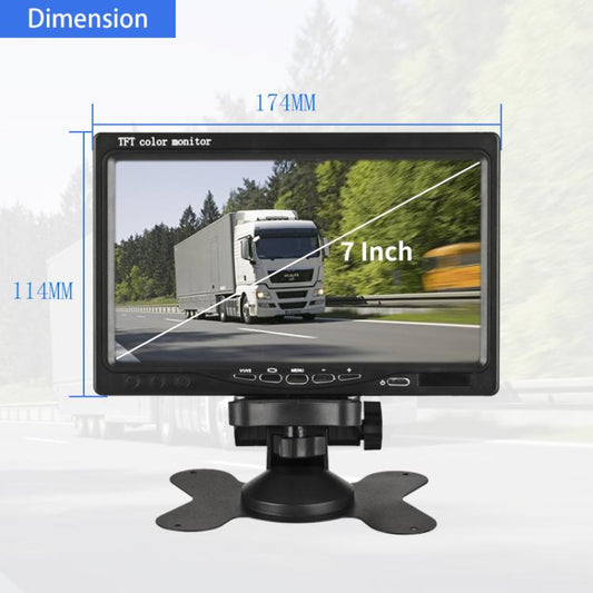 PZ-708 7.0 inch TFT LCD Car Rearview Monitor with Stand and Remote Control - Rearview Monitors by buy2fix | Online Shopping UK | buy2fix
