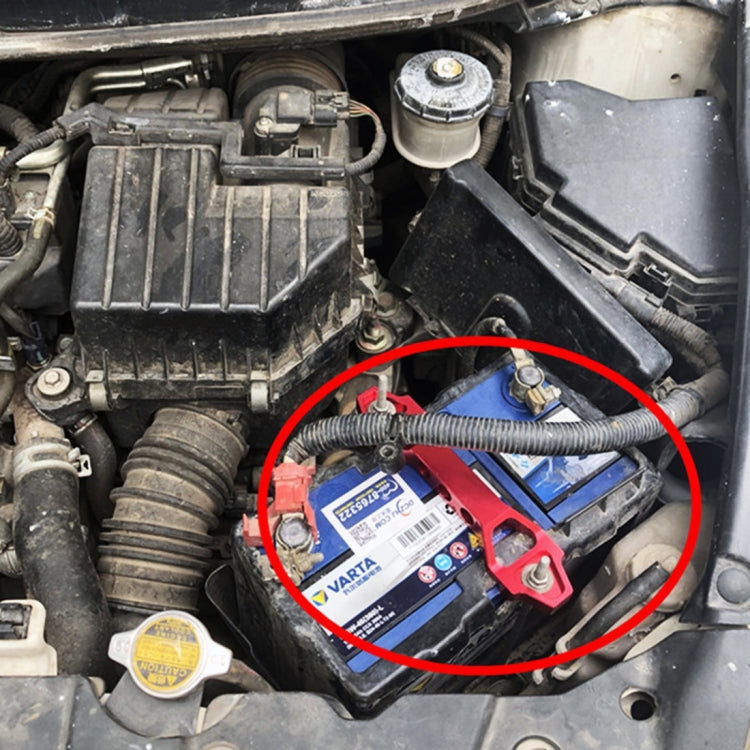 Universal Car Short Arch Stainless Steel Battery Tie Down Clamp Bracket, Size: 18.2 x 4.5 x 2cm (Blue) - Booster Cable & Clip by buy2fix | Online Shopping UK | buy2fix