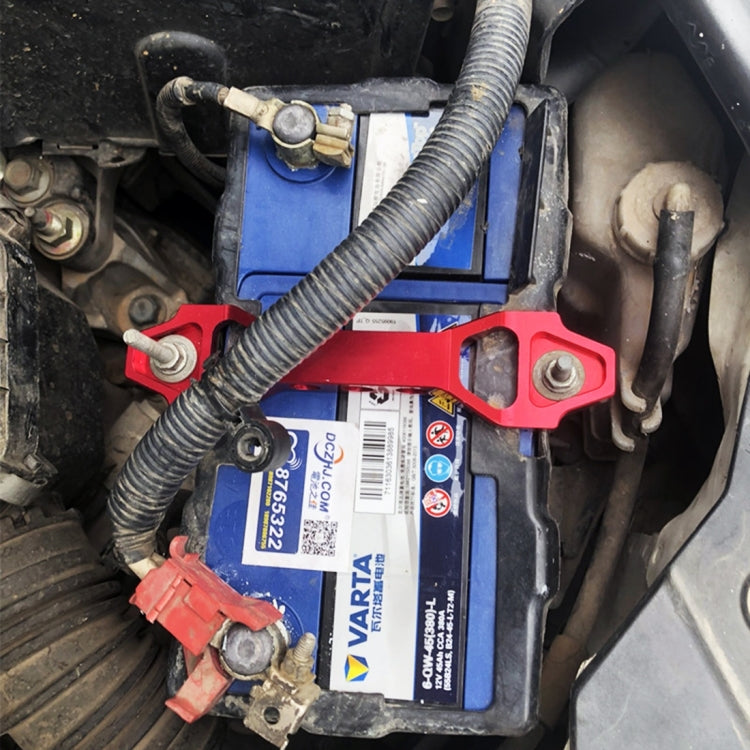 Universal Car Short Arch Stainless Steel Battery Tie Down Clamp Bracket, Size: 18.2 x 4.5 x 2cm (Blue) - Booster Cable & Clip by buy2fix | Online Shopping UK | buy2fix
