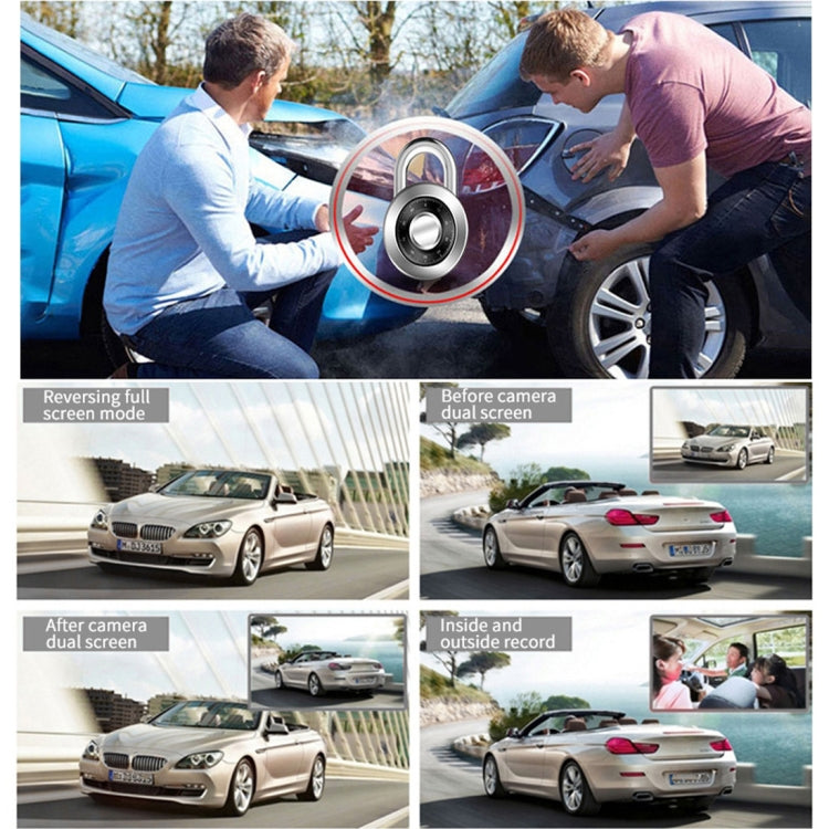 4.0 inch IPS Screen 5.0 Mega Pixels 170 Degrees Wide Angle Full HD 1080P 3 Channels Video Car DVR, Support Night Vision Fill Light / Reversing Visual / TF Card(32GB Max) / G-sensor / Motion Detection by buy2fix