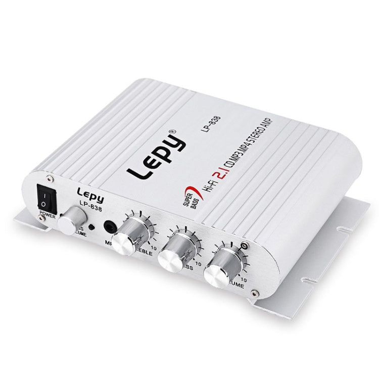 Car 2.1CH HIFI Subwoofer Amplifier Audio, Support MP3(Silver) - by buy2fix | Online Shopping UK | buy2fix