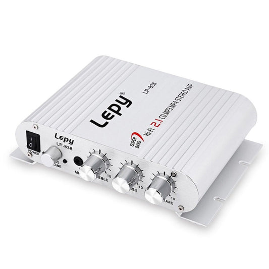 Car 2.1CH HIFI Subwoofer Amplifier Audio, Support MP3(Silver) by buy2fix